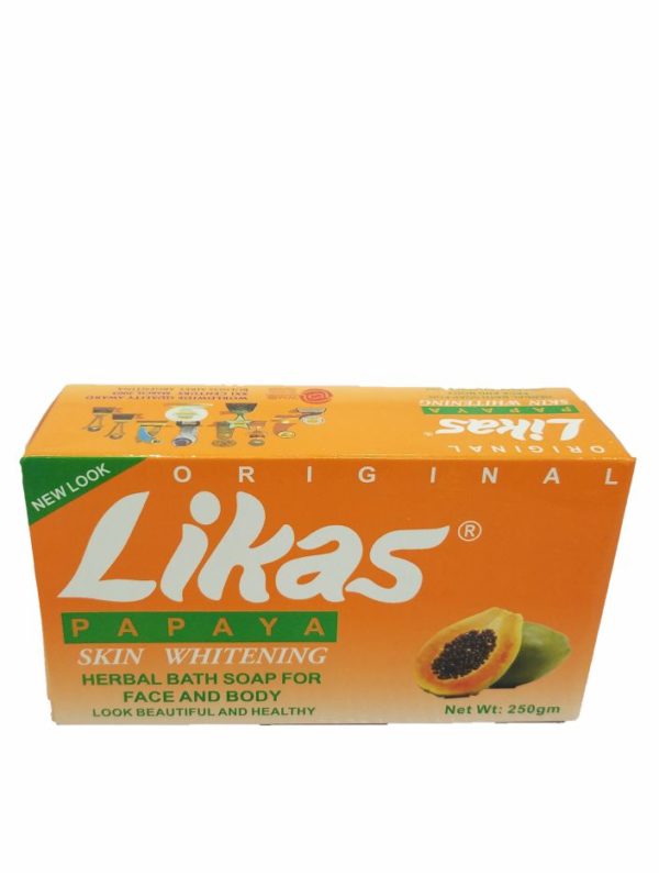 Likas Skin Whitening Herbal Soap Papaya 250g front view